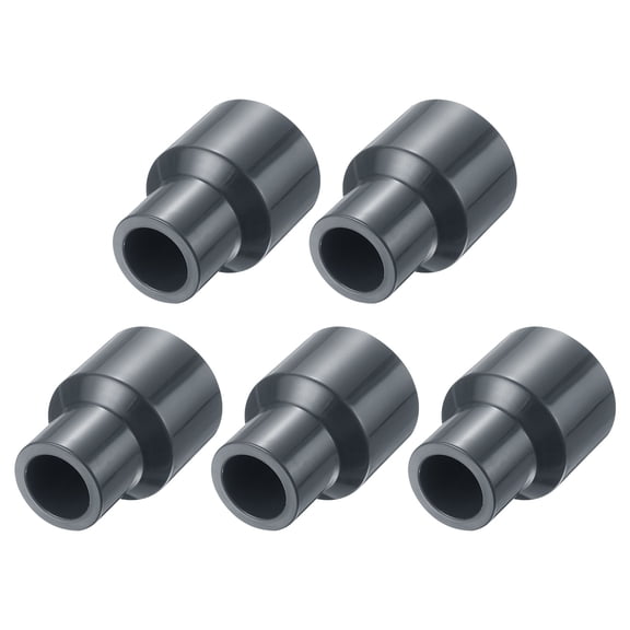 Uxcell 5Pcs PVC Reducing Coupling, 1"x1/2" SCH80 Pipe Reducer Coupling (Socket x Socket) Solvent Weld Adapter Connector Fitting for Plumbing Systems DWV Drain Waste Vent Fitting