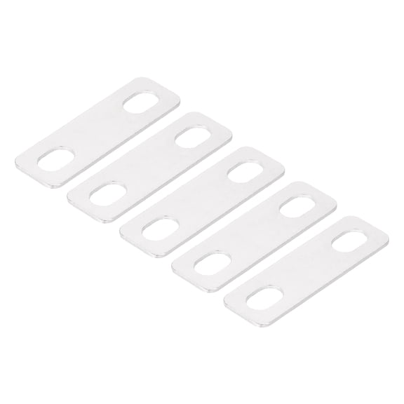 Uxcell 5Pcs Pitch Row 1.1"(27mm) Bus Bar Connector Red Copper Bus Bars Nickel-Plated for LiFePO4 Cells Busbar Connector, Silver