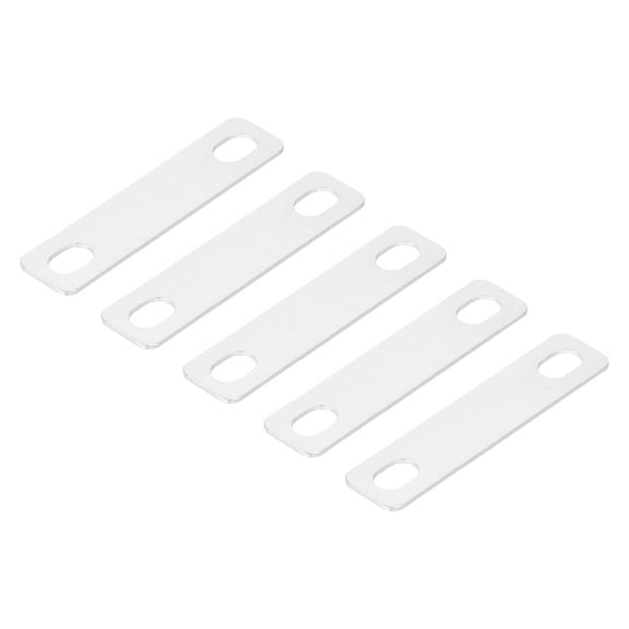 Uxcell 5Pcs Pitch Row 2"(50mm) Bus Bar Connector Red Copper Bus Bars Nickel-Plated for LiFePO4 Cells Busbar Connector, Silver