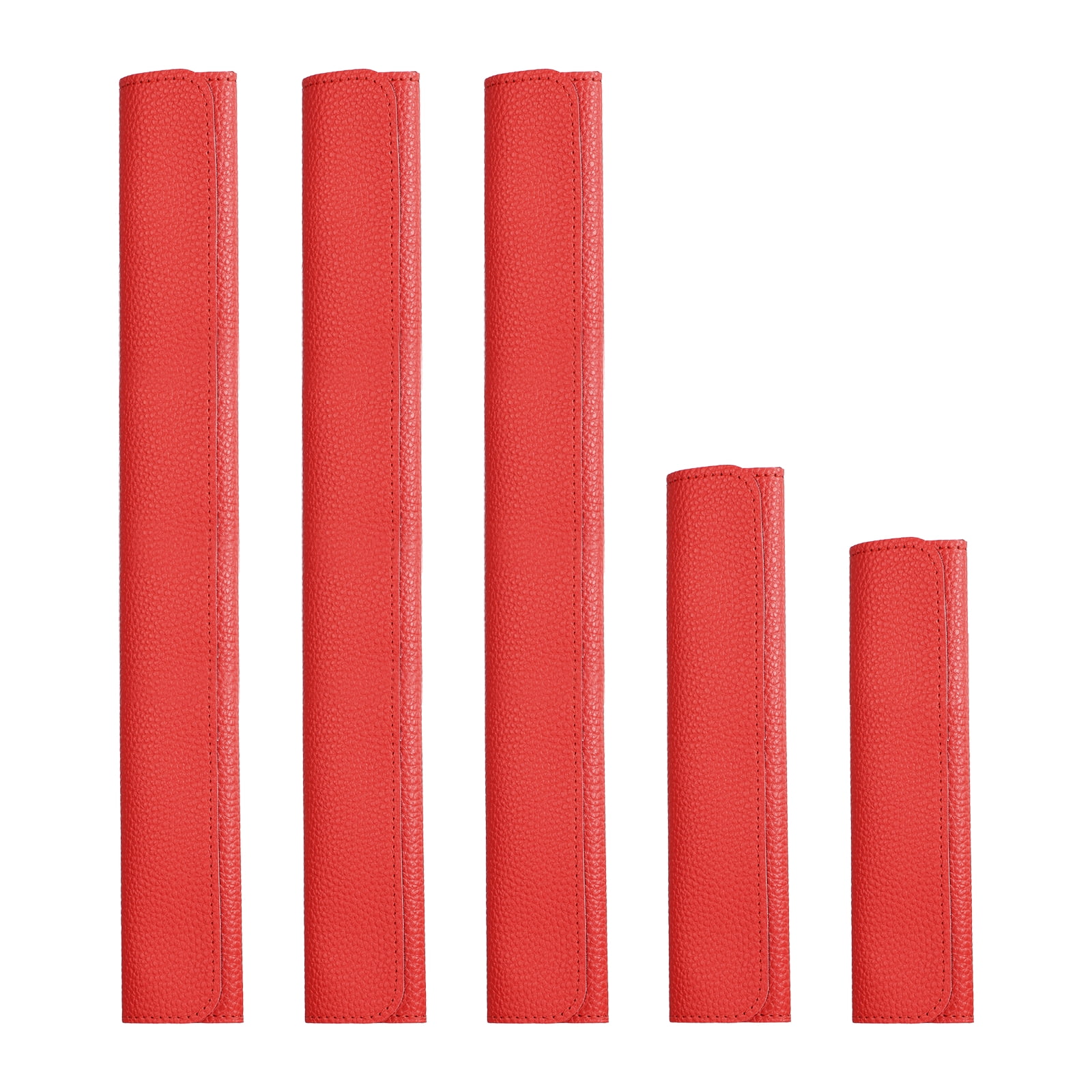 Uxcell 5Pcs Refrigerator Door Handle Covers, PU Leather Kitchen Appliance Handle Protector, Anti-Static Fridge Handle Cover Keep Your Microwave Oven Dishwasher Clean, Red
