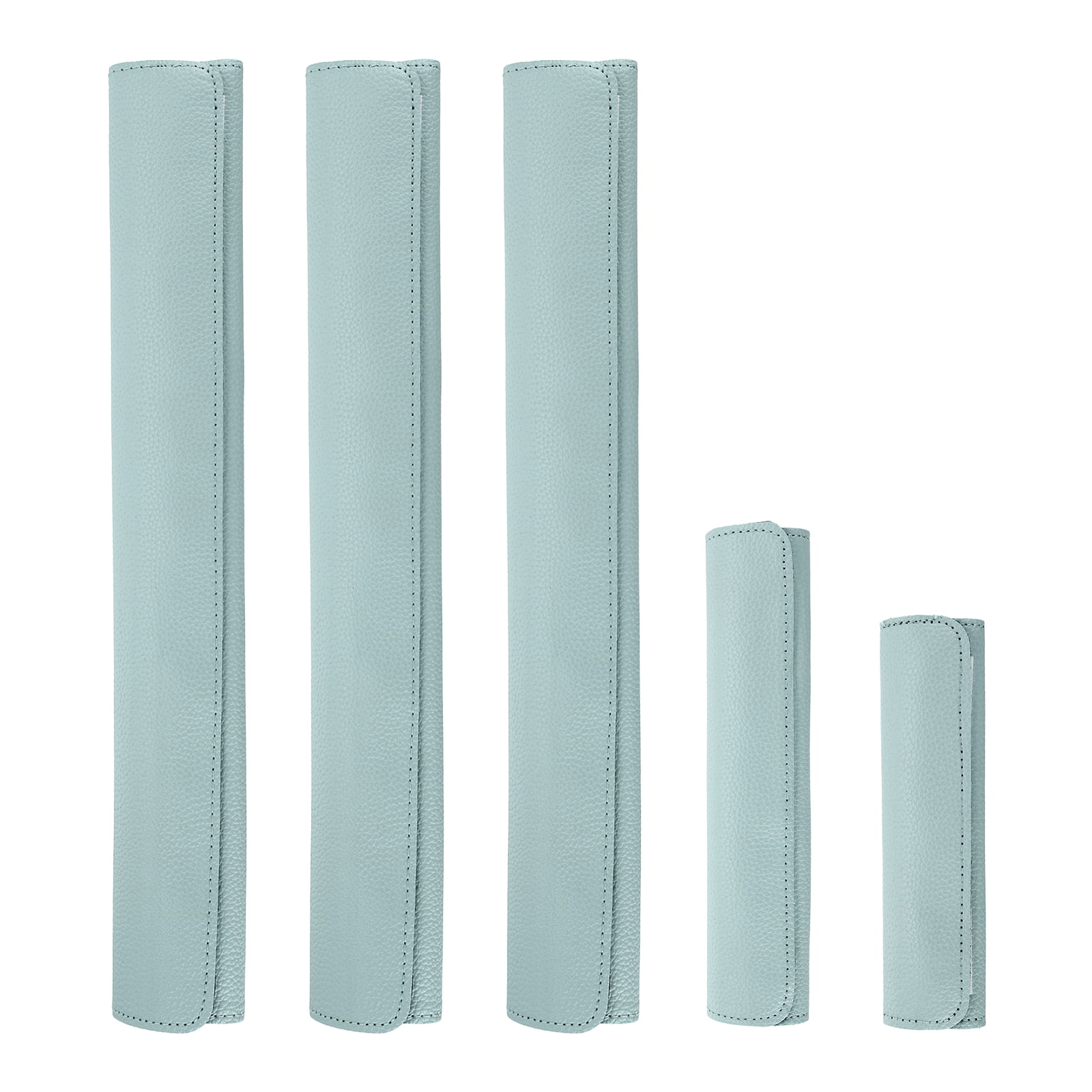 Uxcell 5Pcs Refrigerator Door Handle Covers, PU Leather Kitchen Appliance Handle Protector, Anti-Static Fridge Handle Cover Keep Your Microwave Oven Dishwasher Clean, Light Blue