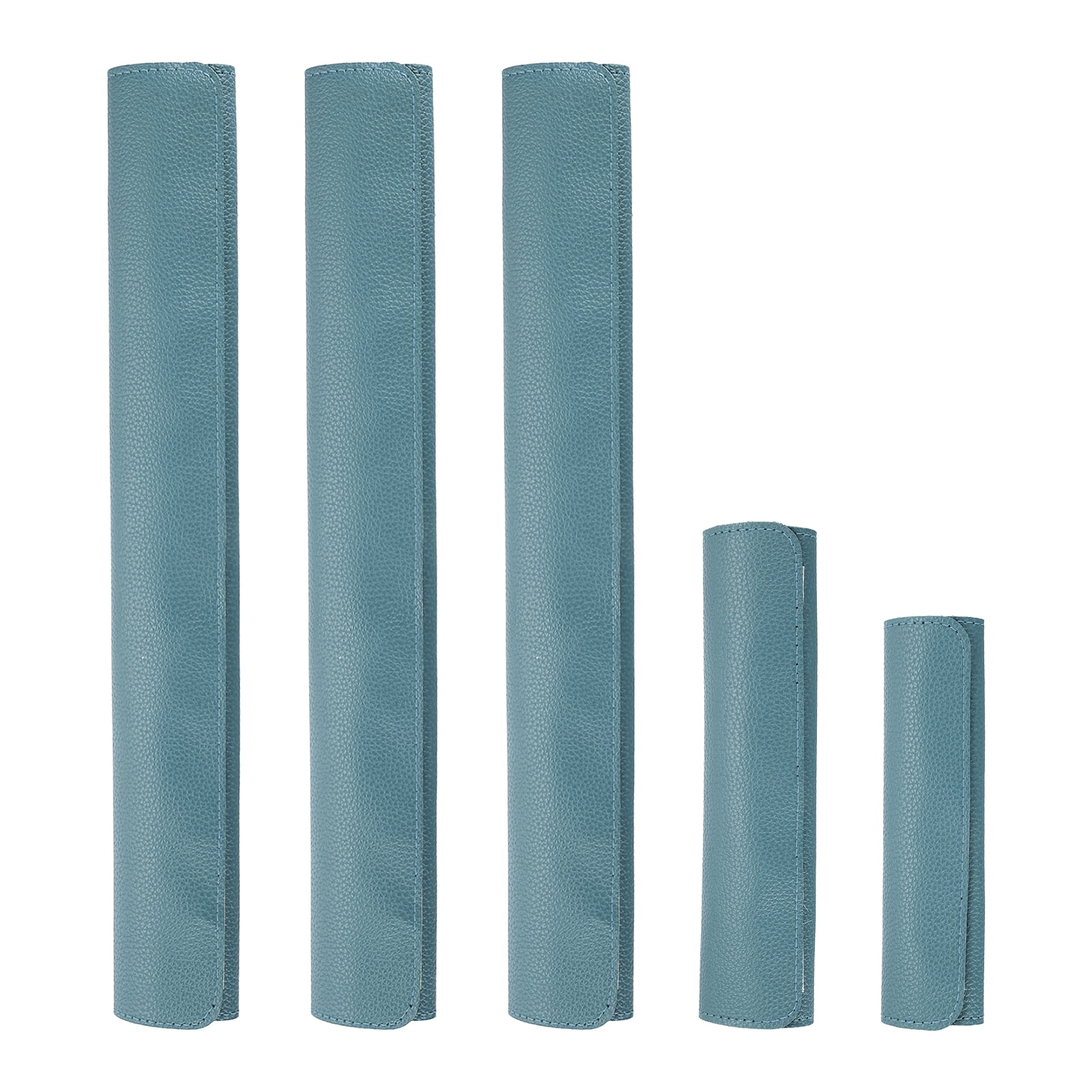 Uxcell 5Pcs Refrigerator Door Handle Covers, PU Leather Kitchen Appliance Handle Protector, Anti-Static Fridge Handle Cover Keep Your Microwave Oven Dishwasher Clean, Denim Blue