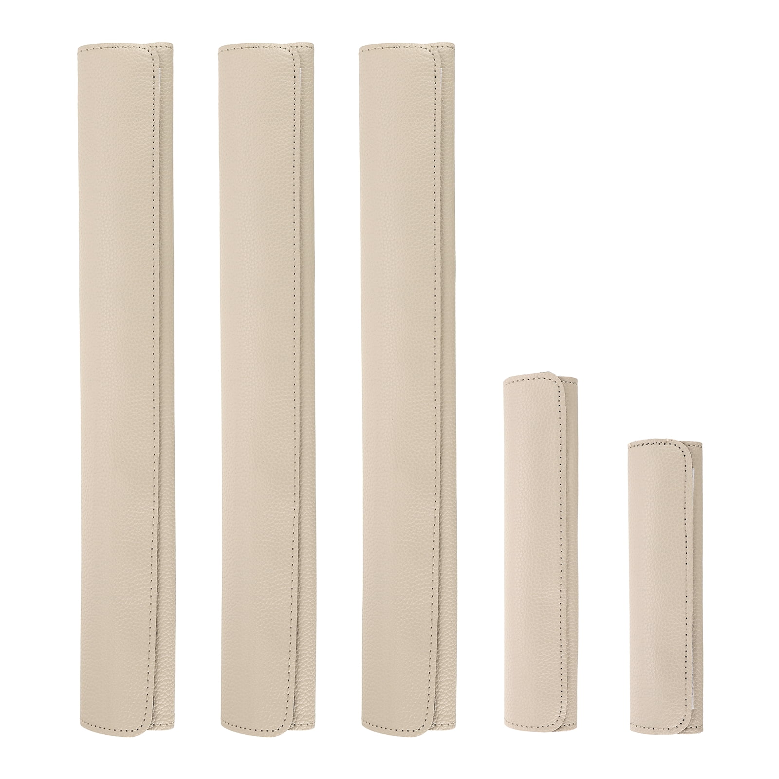 Uxcell 5Pcs Refrigerator Door Handle Covers, PU Leather Kitchen Appliance Handle Protector, Anti-Static Fridge Handle Cover Keep Your Microwave Oven Dishwasher Clean, Apricot