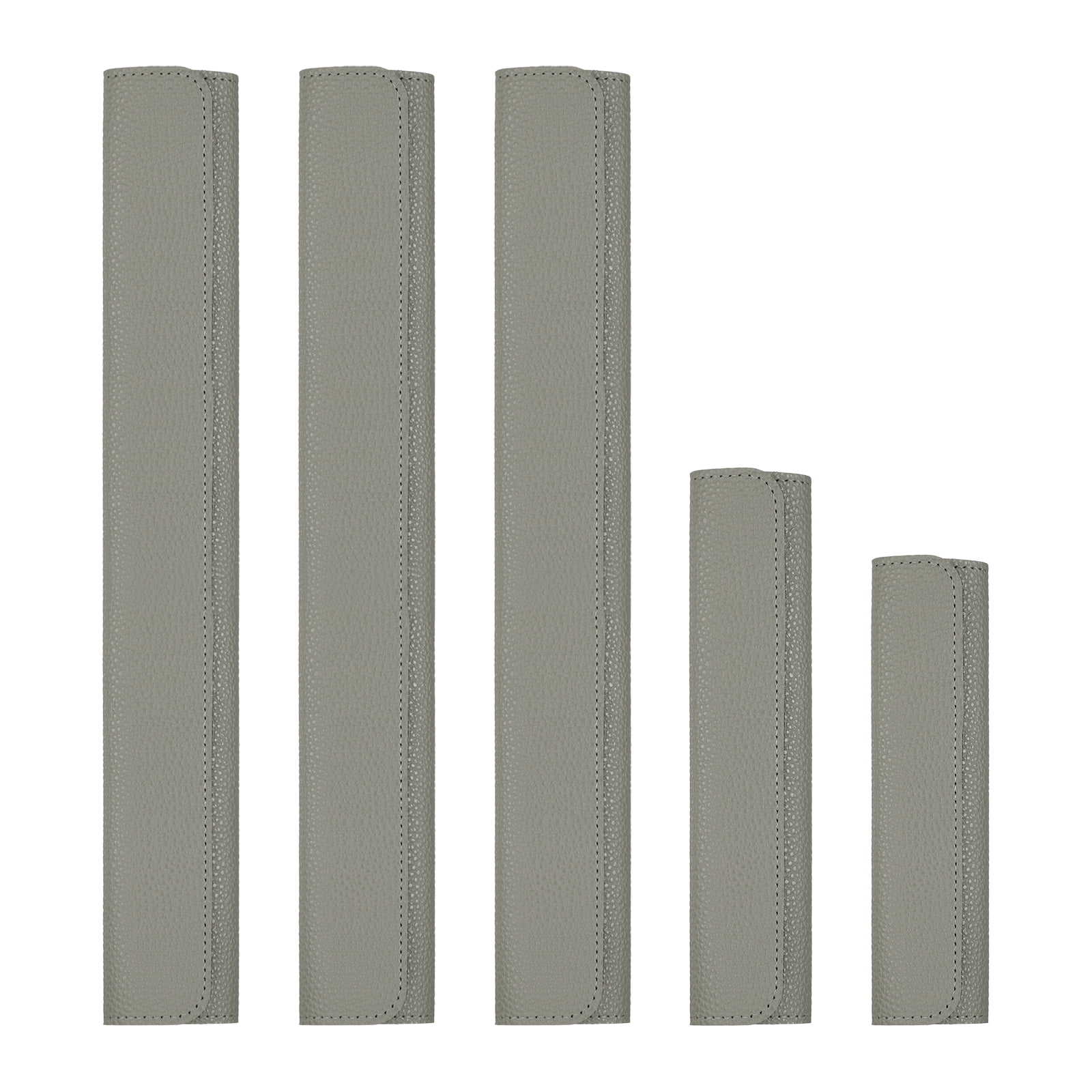 Uxcell 5Pcs Refrigerator Door Handle Covers, PU Leather Kitchen Appliance Handle Protector, Anti-Static Fridge Handle Cover Keep Your Microwave Oven Dishwasher Clean, Dark Gray