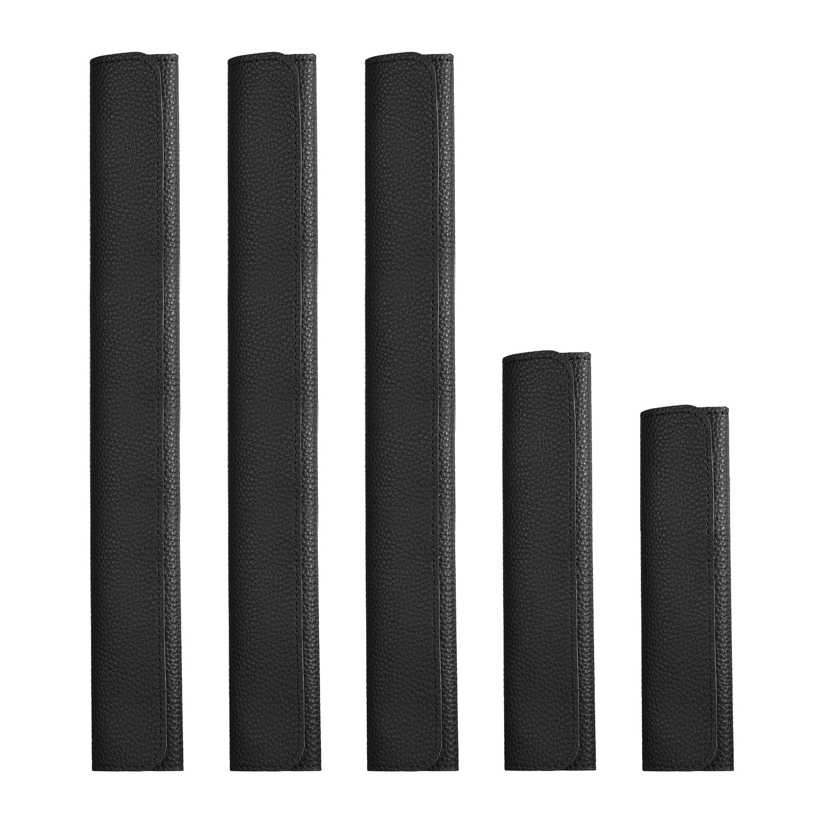 Uxcell 5Pcs Refrigerator Door Handle Covers, PU Leather Kitchen Appliance Handle Protector, Anti-Static Fridge Handle Cover Keep Your Microwave Oven Dishwasher Clean, Black