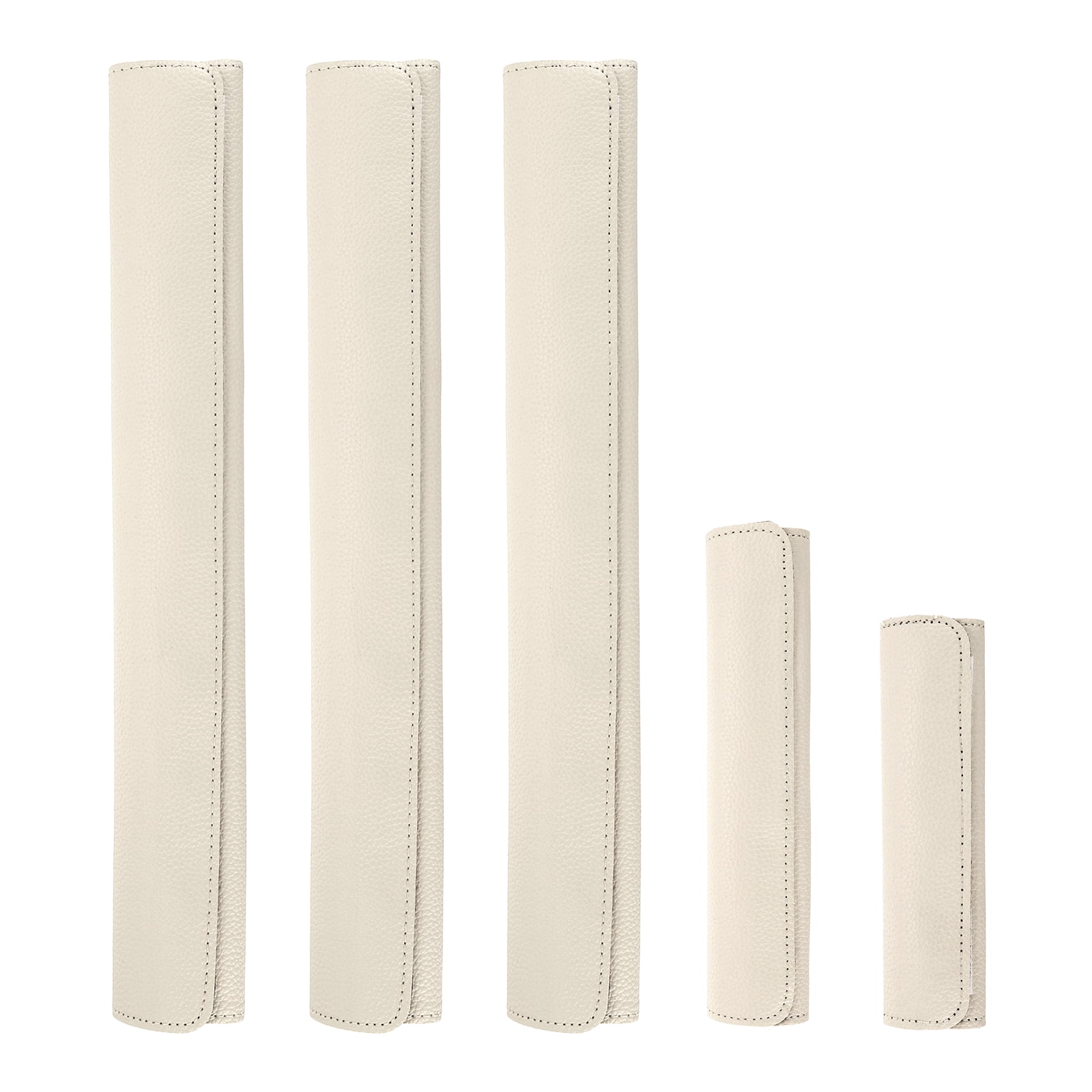 Uxcell 5Pcs Refrigerator Door Handle Covers, PU Leather Kitchen Appliance Handle Protector, Anti-Static Fridge Handle Cover Keep Your Microwave Oven Dishwasher Clean, White
