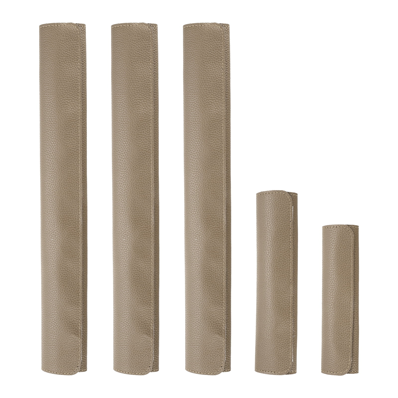 Uxcell 5Pcs Refrigerator Door Handle Covers, PU Leather Kitchen Appliance Handle Protector, Anti-Static Fridge Handle Cover Keep Your Microwave Oven Dishwasher Clean, Winter Gray