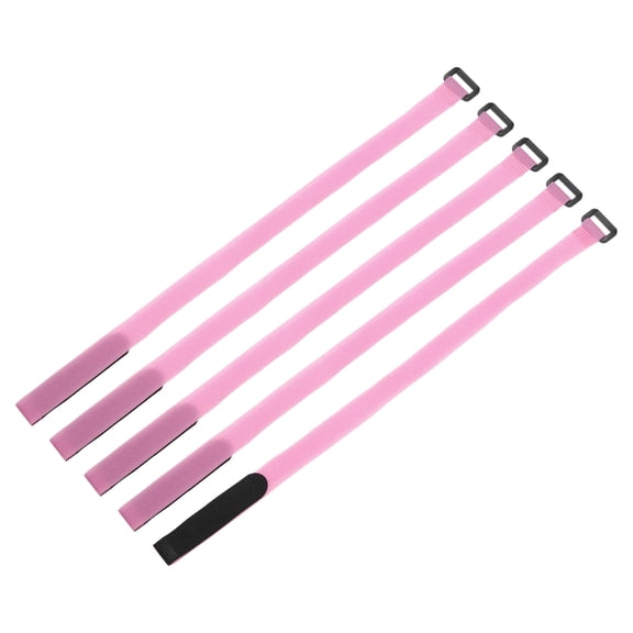 Uxcell 5Pcs Reusable Battery Tie Down Straps,0.8x20" Pink Nylon Multipurpose Strap