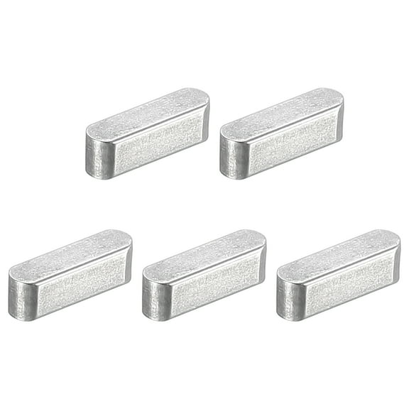 Uxcell 5Pcs Round Ended Feather Key, 3x3x10mm Stainless Steel Professional Parallel Drive Shaft Key Stock for Fastener