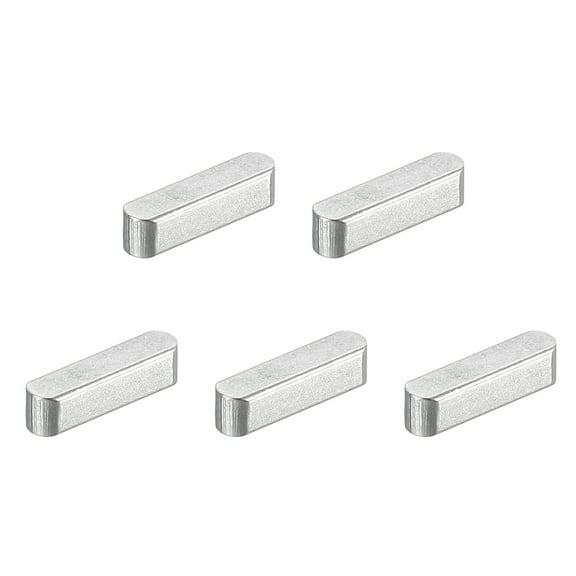 Uxcell 5Pcs Round Ended Feather Key, 3x3x12mm Stainless Steel Professional Parallel Drive Shaft Key Stock for Fastener