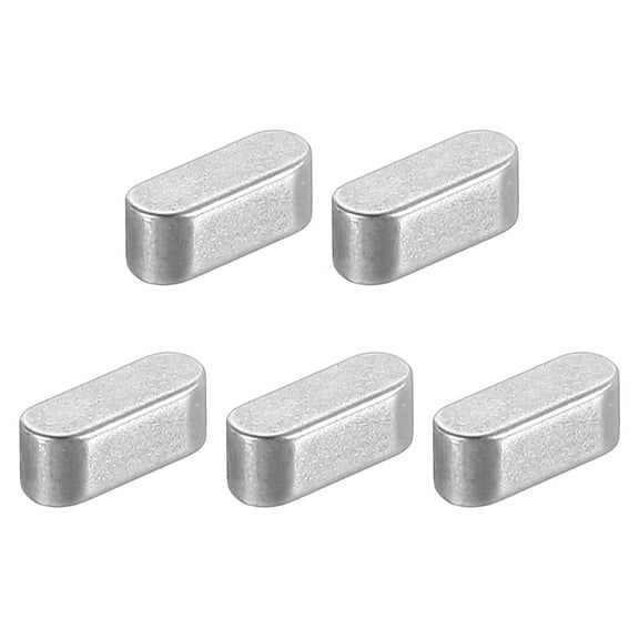 Uxcell 5Pcs Round Ended Feather Key, 3x3x8mm Stainless Steel Professional Parallel Drive Shaft Key Stock for Fastener
