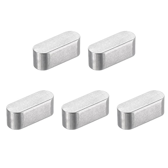 Uxcell 5Pcs Round Ended Feather Key, 6x6x16mm Stainless Steel Professional Parallel Drive Shaft Key Stock for Fastener
