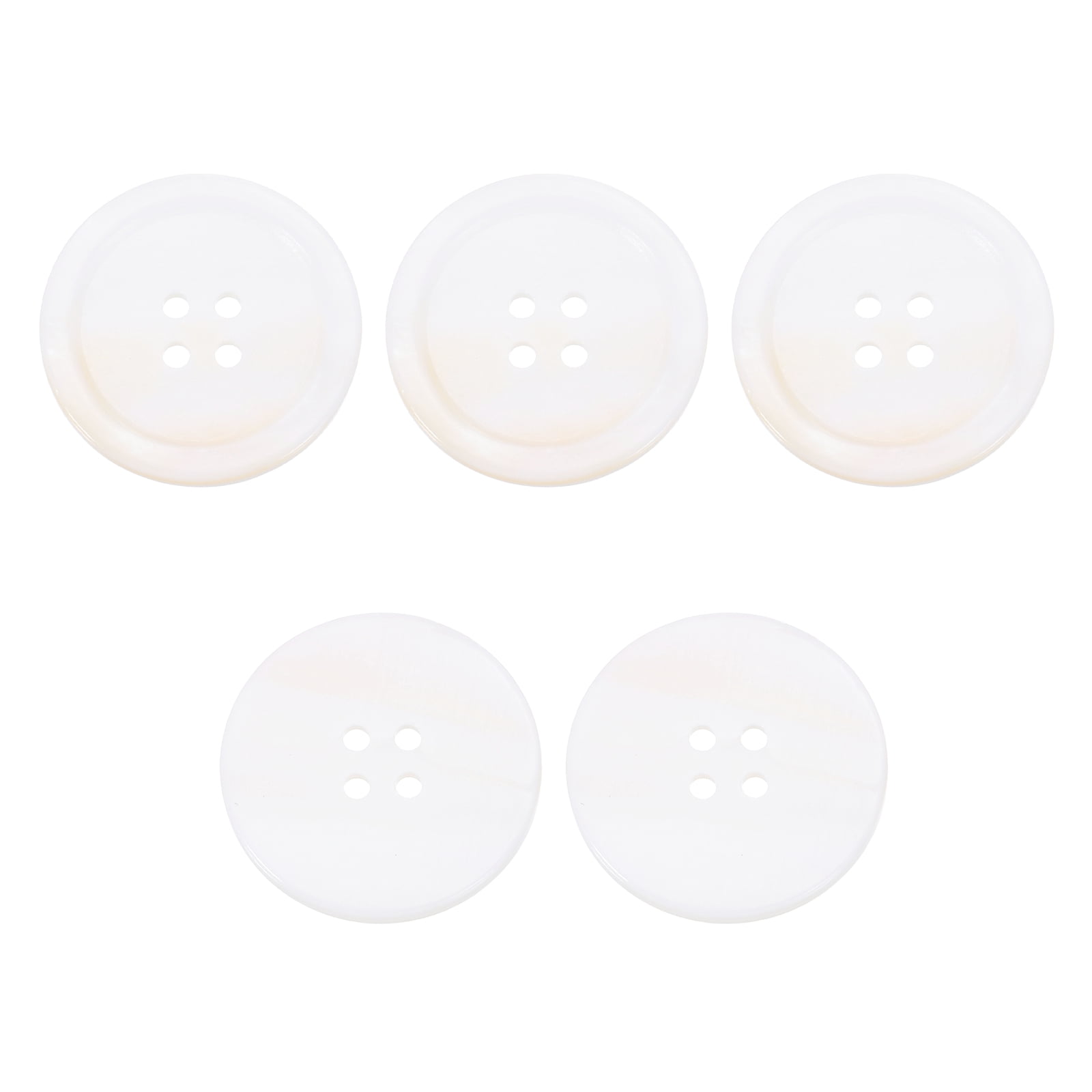 Uxcell 5Pcs Round Natural Shell Buttons,25mm 4 Holes Mother of Pearl ...