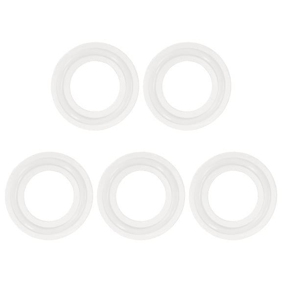 Uxcell 5Pcs Silicone O Ring, 1.34" Silicone O-Rings Gasket Sealing Gasket Washers for 0.98" Clamp for Compressor Valves Pipe Repair Sink Plug Bathtub Plug Faucets, White