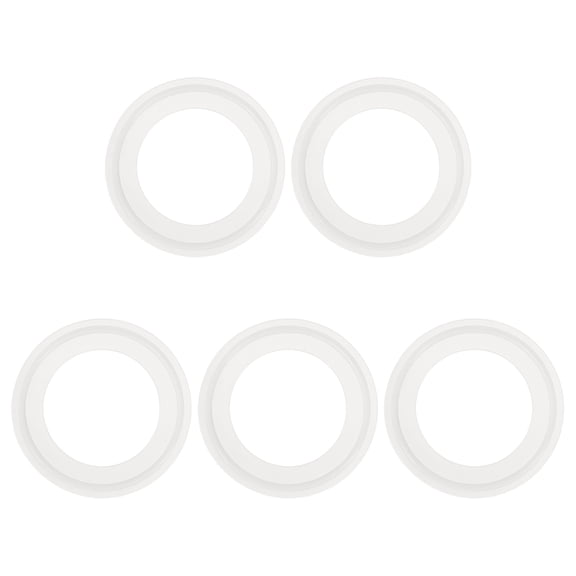 Uxcell 5Pcs Silicone O Ring, 2.52" Silicone O-Rings Gasket Sealing Gasket Washers for 1.77" Clamp for Compressor Valves Pipe Repair Sink Plug Bathtub Plug Faucets, White