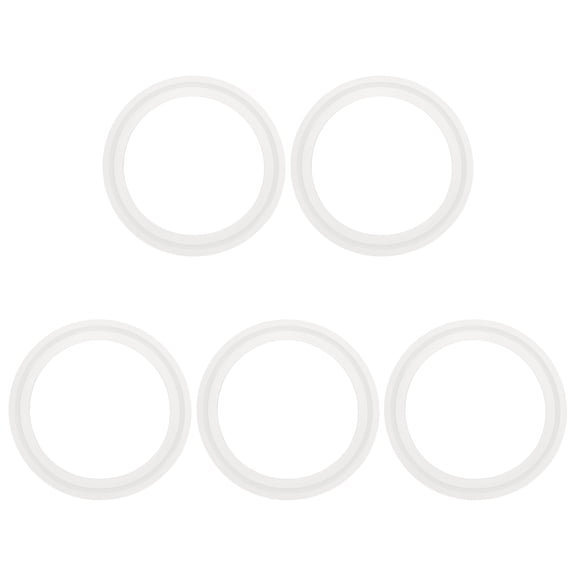 Uxcell 5Pcs Silicone O Ring, 3.05" Silicone O-Rings Gasket Sealing Gasket Washers for 2.48" Clamp for Compressor Valves Pipe Repair Sink Plug Bathtub Plug Faucets, White