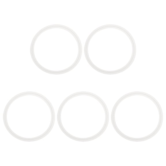 Uxcell 5Pcs Silicone O Ring, 5.12" Silicone O-Rings Gasket Sealing Gasket Washers for 4.49" Clamp for Compressor Valves Pipe Repair Sink Plug Bathtub Plug Faucets, White