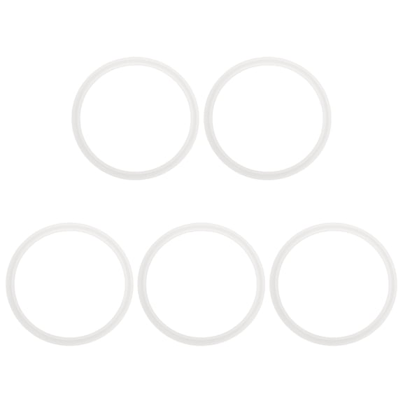 Uxcell 5Pcs Silicone O Ring, 6.1" Silicone O-Rings Gasket Sealing Gasket Washers for 5.51" Clamp for Compressor Valves Pipe Repair Sink Plug Bathtub Plug Faucets, White