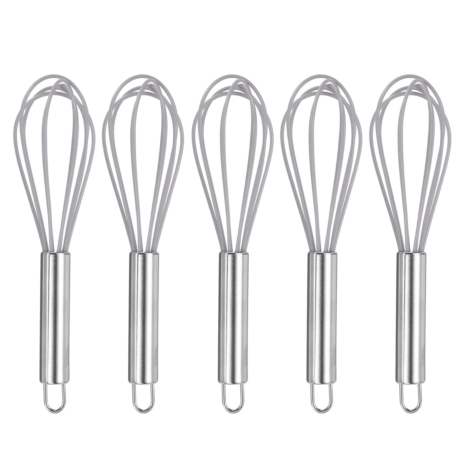 Uxcell 5Pcs Silicone Whisk 10 Kitchen Whisk Wire Whisks Beater ...