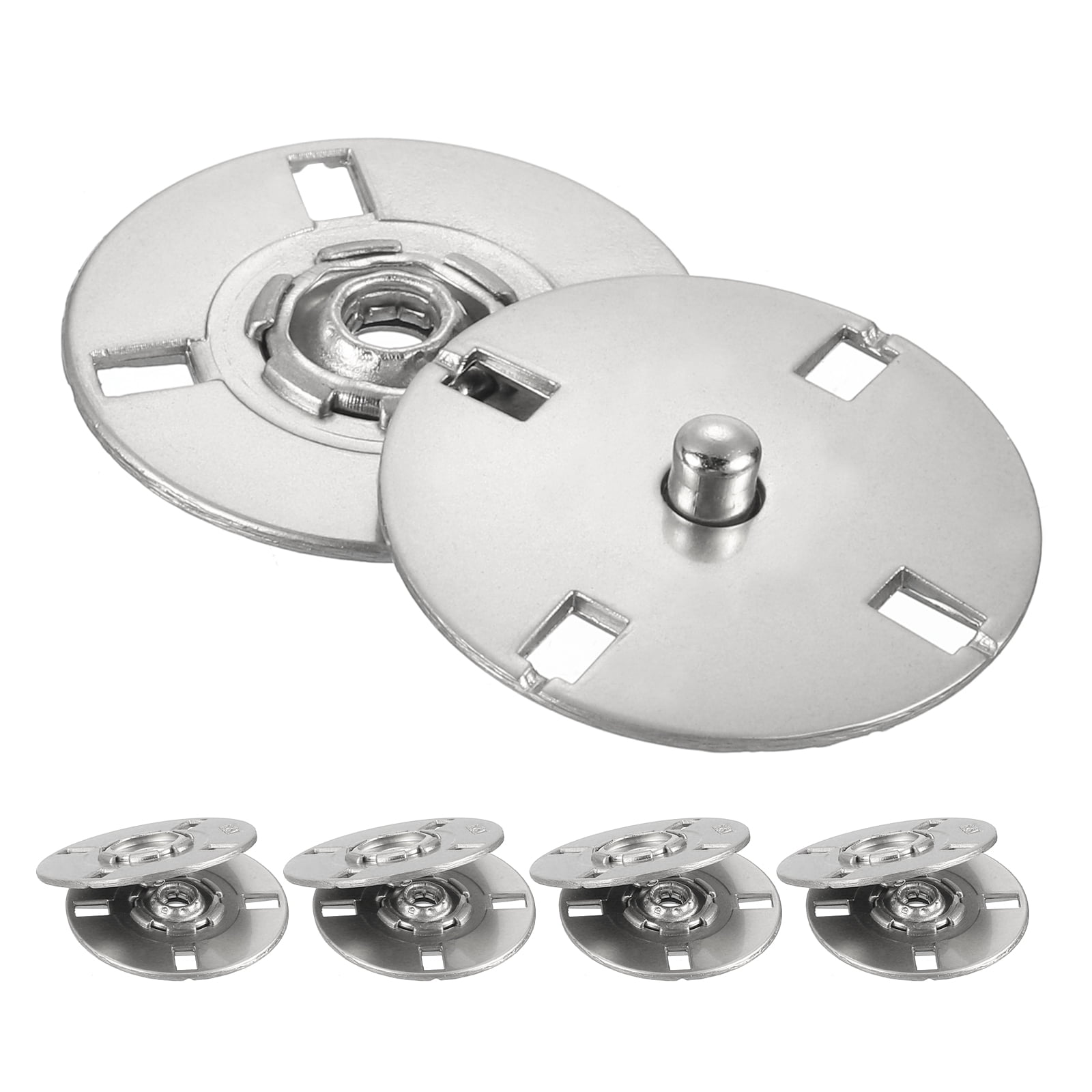 Uxcell 5Pcs Snap Buttons, Metal Invisible Buckle Fasteners Press Studs ...