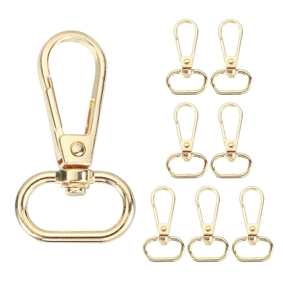 8Pack Swivel Clasp Hooks, 0.79" x 1.77" Swivel Purse Clips, Gold