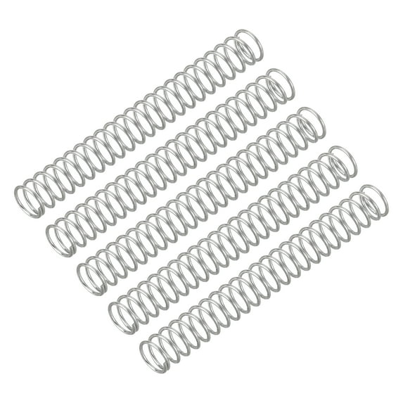 Uxcell 5Pcs Wire Diameter 0.016", OD 0.16", Free Length 1.18" 304 Stainless Steel Coil Mechanical Compressed Spring