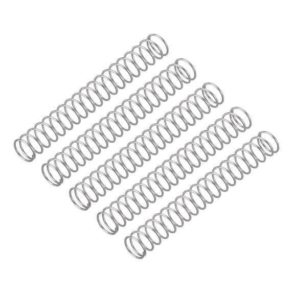 Uxcell 5Pcs Wire Diameter 0.02", OD 0.24", Free Length 1.77" 304 Stainless Steel Coil Mechanical Compressed Spring