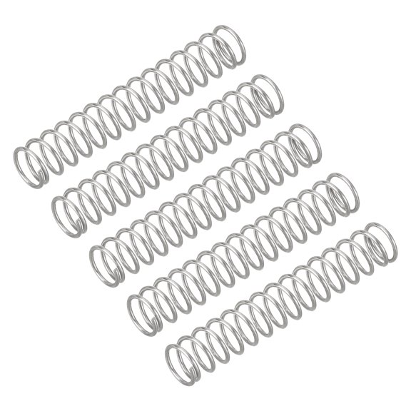 Uxcell 5Pcs Wire Diameter 0.024", OD 0.24", Free Length 1.38" 304 Stainless Steel Coil Mechanical Compressed Spring