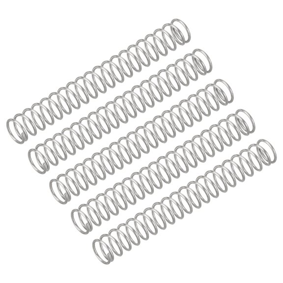 Uxcell 5Pcs Wire Diameter 0.024", OD 0.24", Free Length 1.97" 304 Stainless Steel Coil Mechanical Compressed Spring