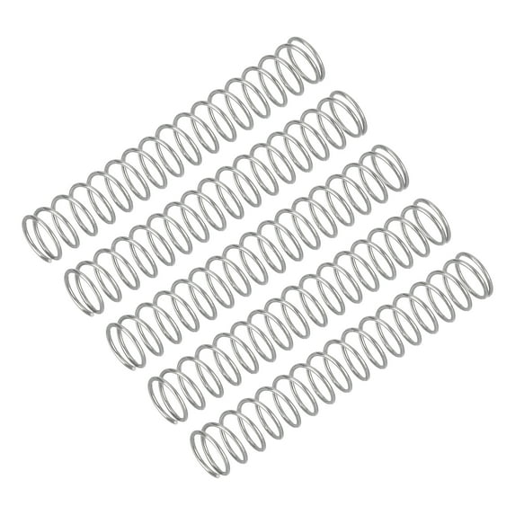 Uxcell 5Pcs Wire Diameter 0.024", OD 0.28", Free Length 1.57" 304 Stainless Steel Coil Mechanical Compressed Spring