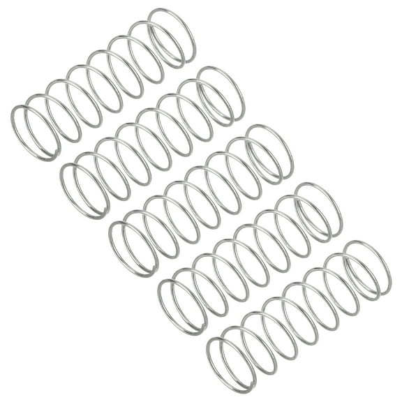 Uxcell 5Pcs Wire Diameter 0.024", OD 0.39", Free Length 1.18" 304 Stainless Steel Coil Mechanical Compressed Spring