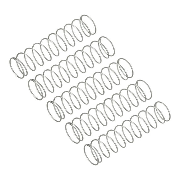 Uxcell 5Pcs Wire Diameter 0.024", OD 0.43", Free Length 1.77" 304 Stainless Steel Coil Mechanical Compressed Spring