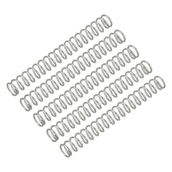 Uxcell 5Pcs Wire Diameter 0.028", OD 0.24", Free Length 1.97" 304 Stainless Steel Coil Mechanical Compressed Spring