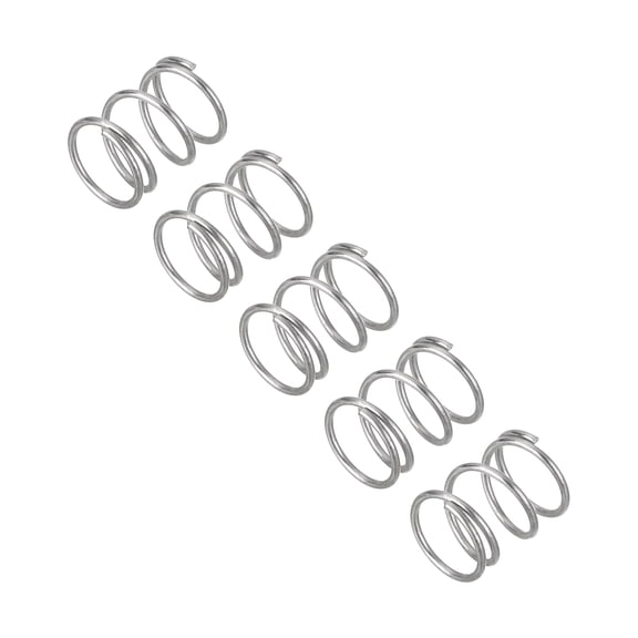 Uxcell 5Pcs Wire Diameter 0.028", OD 0.31", Free Length 0.39" 304 Stainless Steel Coil Mechanical Compressed Spring
