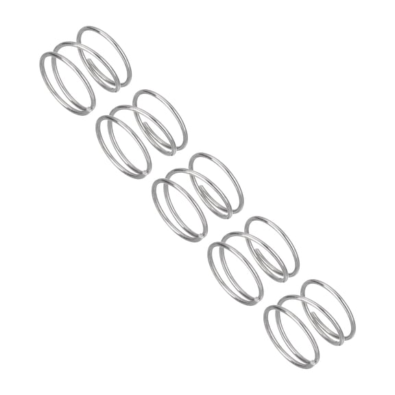 Uxcell 5Pcs Wire Diameter 0.031", OD 0.47", Free Length 0.39" 304 Stainless Steel Coil Mechanical Compressed Spring