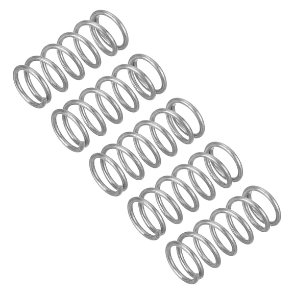 Uxcell 5Pcs Wire Diameter 0.035", OD 0.31", Free Length 0.79" 304 Stainless Steel Coil Mechanical Compressed Spring
