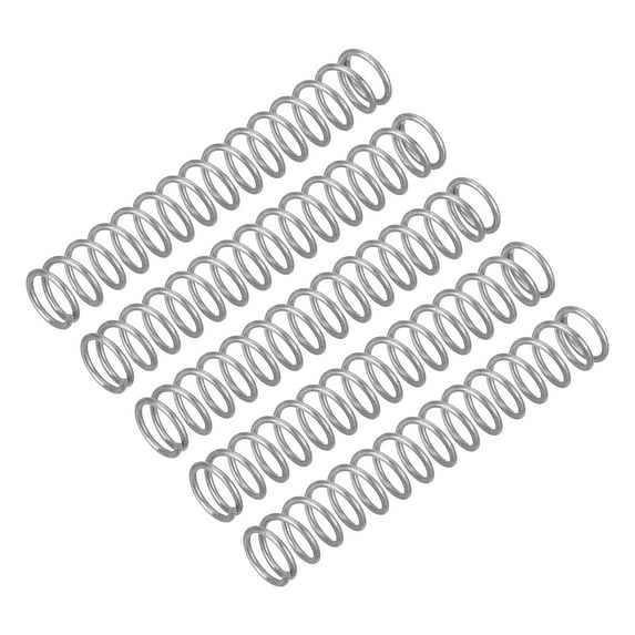 Uxcell 5Pcs Wire Diameter 0.035", OD 0.31", Free Length 1.97" 304 Stainless Steel Coil Mechanical Compressed Spring