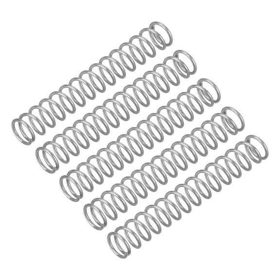 Uxcell 5Pcs Wire Diameter 0.035", OD 0.31", Free Length 1.97" 304 Stainless Steel Coil Mechanical Compressed Spring