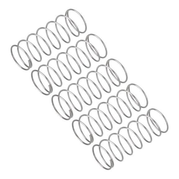 Uxcell 5Pcs Wire Diameter 0.035", OD 0.63", Free Length 1.57" 304 Stainless Steel Coil Mechanical Compressed Spring