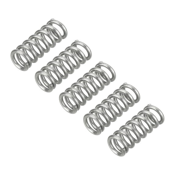 Uxcell 5Pcs Wire Diameter 0.039", OD 0.24", Free Length 0.59" 304 Stainless Steel Coil Mechanical Compressed Spring