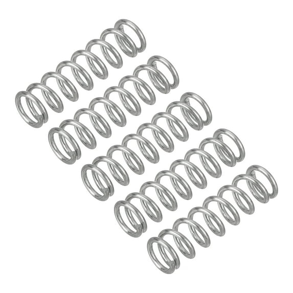 Uxcell 5Pcs Wire Diameter 0.039", OD 0.28", Free Length 0.98" 304 Stainless Steel Coil Mechanical Compressed Spring