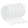 thumbnail image 1 of Uxcell 5Pcs Wire Insulation Braid  Fire Sleeve,5.28Ft-5mm ID White, High Temp Silicone Coated Fiberglass Sleeving, 1 of 5