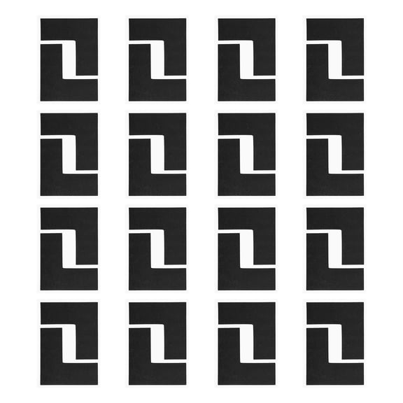 Uxcell 5S Location Marking Corner,32Pcs 3x3x1.2 Inch L-Shape Mark Tape, Black