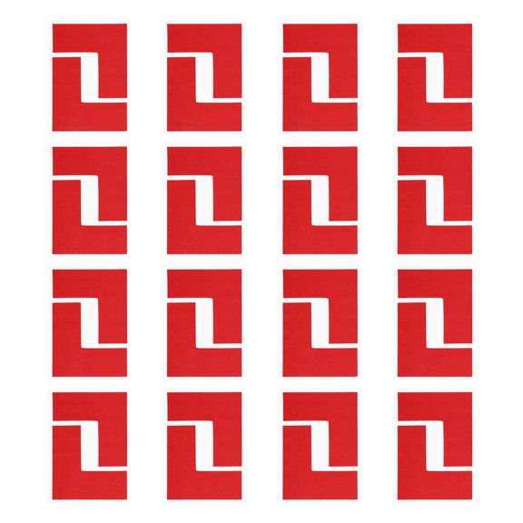 Uxcell 5S Location Marking Corner,32Pcs 3x3x1.2 Inch L-Shape Mark Tape, Red