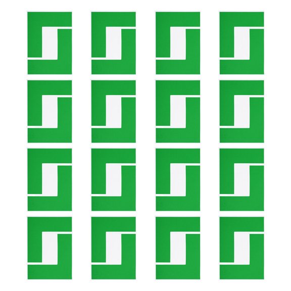 Uxcell 5S Location Marking Corner,32Pcs 6x6x2 Inch L-Shape Mark Tape, Green