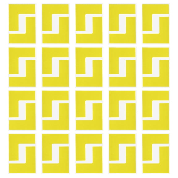 Uxcell 5S Location Marking Corner 64Pcs PVC L-Shape Floor Marking Tape Yellow
