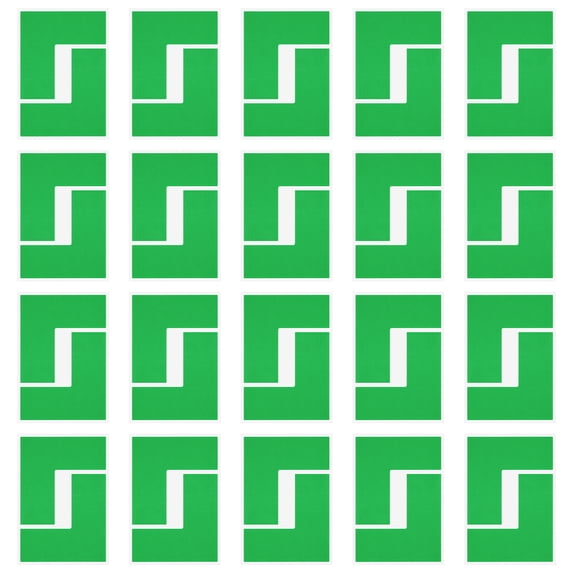 Uxcell 5S Location Marking Corner 64Pcs PVC L-Shape Floor Marking Tapes Green