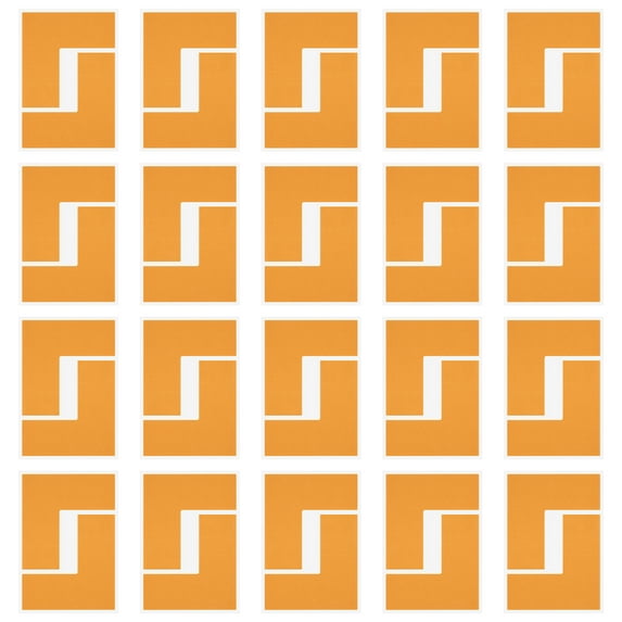 5S Location Marking Corner, 64 Pcs 3 x 3 x 1.2 Inch Polyvinyl Chloride L-Shape Floor Marking Tape Workplace Floor Organization Markers for Office Warehouse Desk Table Top, Orange