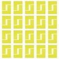 thumbnail image 1 of Uxcell 5S Location Marking Corner 64Pcs PVC L-Shape Floor Marking Tapes Yellow, 1 of 4