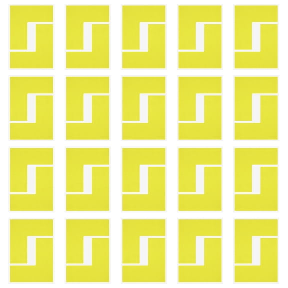 Uxcell 5S Location Marking Corner 64Pcs PVC L-Shape Floor Marking Tapes Yellow